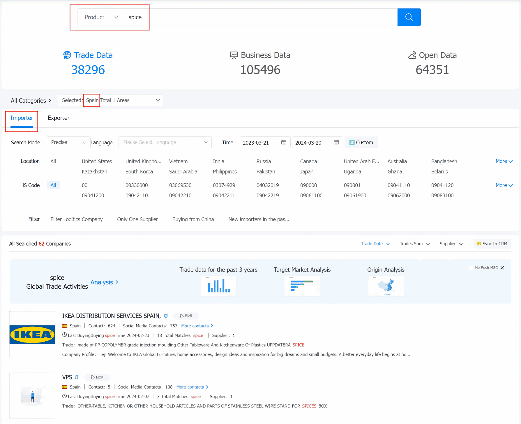 查找西班牙香料外贸客户,查西班牙客户,查外贸客户