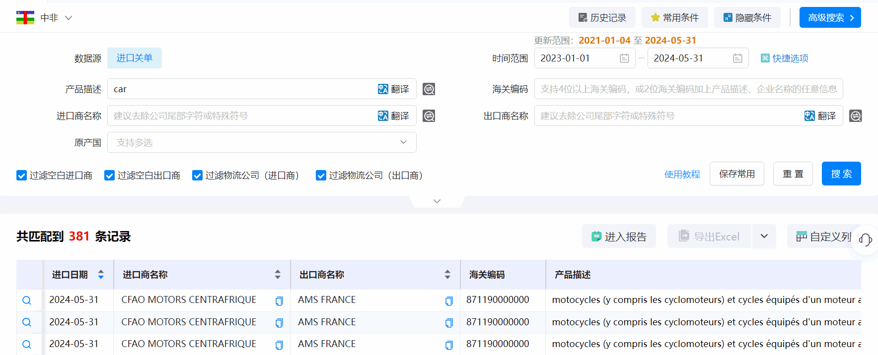 中非海关数据,海关数据,凯发K8天生赢家一触即发海关数据